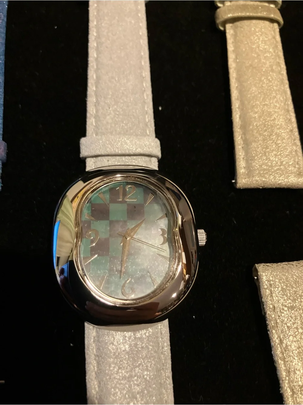 NEW Glitter Interchangeable Strap Fashion Watch - Silver and Blue Options.